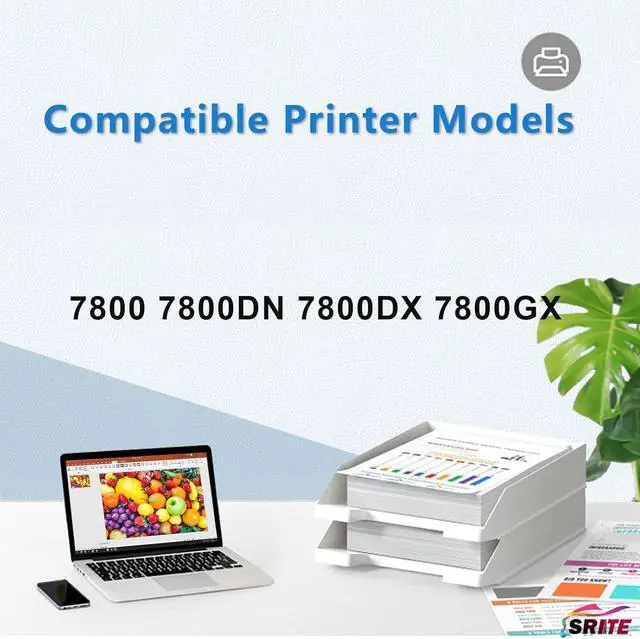 Alt view image 2 of 6 - Ennovor Phaser 7800 Toner Cartridge High Yield 106R01566 106R01567 106R01568 106R01569 Replacement for Xerox Phaser 7800 7800DN 7800DX 7800GX Printers (4-Pack)