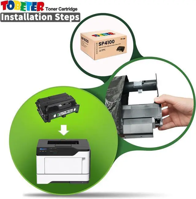 Alt view image 4 of 7 - Ennovor SP4100 Toner 402809 406997 Toner Cartridge Compatible for Ricoh Aficio SP 4100 4100N 4100N-KP 4110 4110N 4210 4210N 4310 4310N Printer Toner(1 Black, High Yield 15,000 Pages)