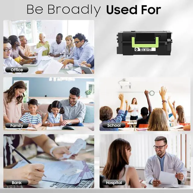 Alt view image 6 of 6 - Ennovor MX-B70T MXB70T Toner Cartridges Replacement for Sharp Toner Cartridge for Sharp MX-B557F MX-B557P MX-B707P Printers Ink 1-Pack (45,000 Pages,1x Black)