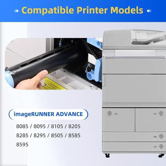 Alt view image 2 of 4 - GPR37 Black Toner Compatible for Canon GPR-37 3764B003AA Toner for Canon ImageRunner Advance 8085 8095 8105 8205 8285 8295 8505 8585 8595 Printer