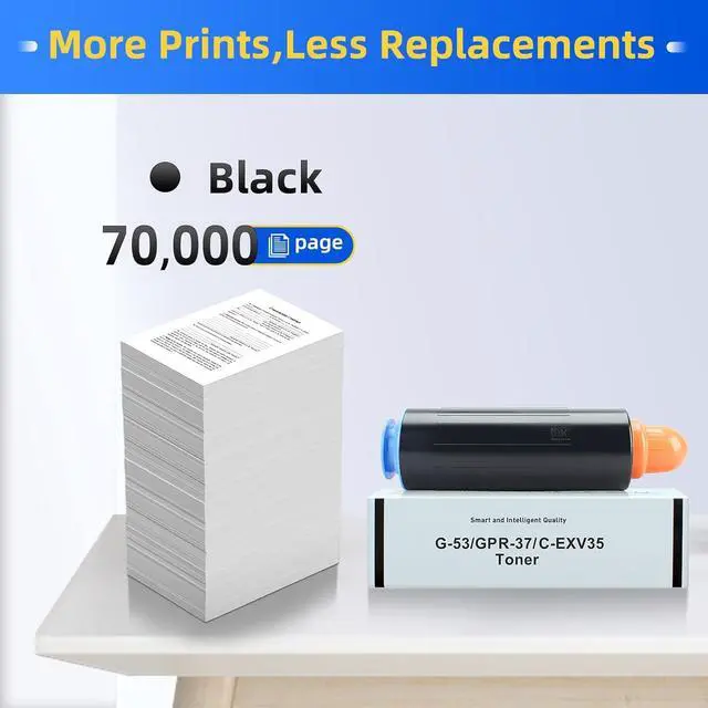 Alt view image 3 of 4 - GPR37 Black Toner Compatible for Canon GPR-37 3764B003AA Toner for Canon ImageRunner Advance 8085 8095 8105 8205 8285 8295 8505 8585 8595 Printer