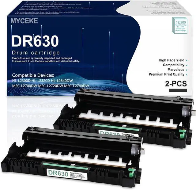 Main image of DR630 Drum Unit Replacement for Brother DR-630 DR660 Drum Cartridge for MFC-L2700DW L2720DW L2740DW HL-L2300D L2320D L2340DW L2360DW L2380DW DCP-L2540DW Laser Printer (2 Pack, Black)
