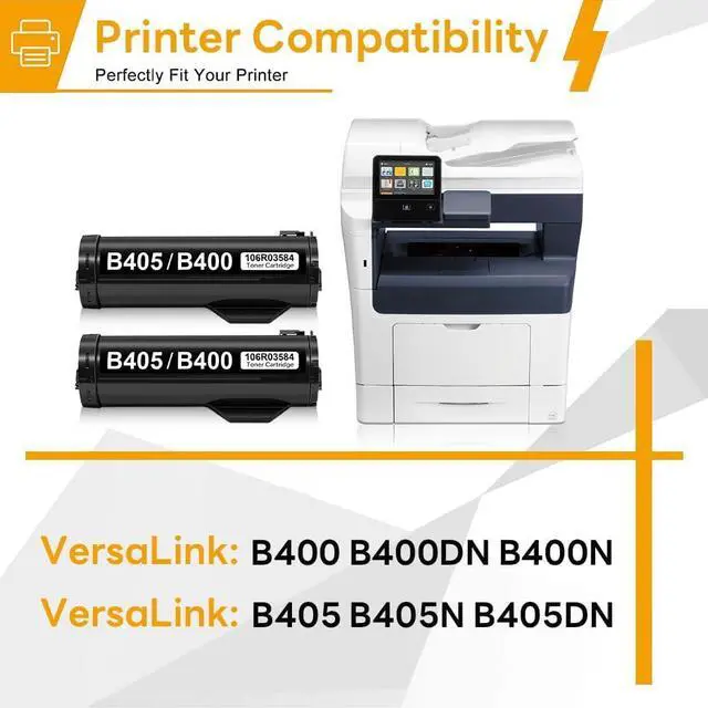 Alt view image 2 of 5 - Ennovor VersaLink B400 B405 Toner Cartridge Replacement for Xerox VersaLink B405 B400 B400DN B400N B405N B405DN Printer, 2 Pack 106R03584 Extra High Capacity Ink Black