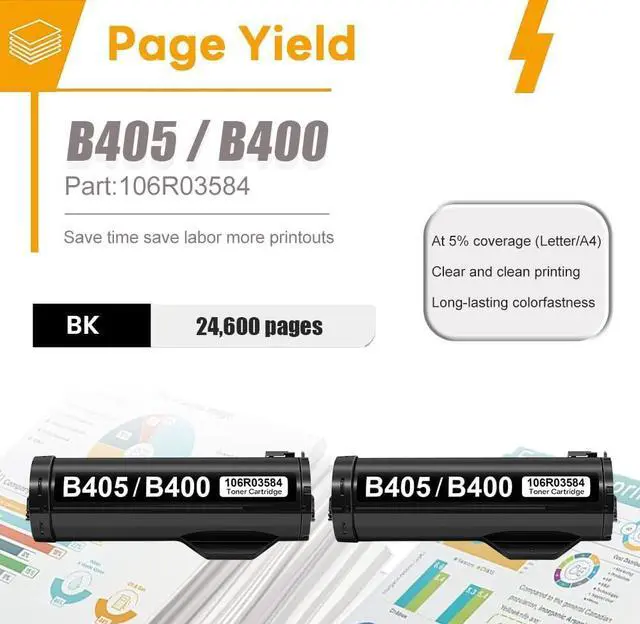 Alt view image 3 of 5 - Ennovor VersaLink B400 B405 Toner Cartridge Replacement for Xerox VersaLink B405 B400 B400DN B400N B405N B405DN Printer, 2 Pack 106R03584 Extra High Capacity Ink Black
