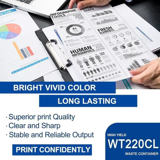 Alt view image 4 of 6 - Ennovor 1 Pack WT220CL Black Waste Container High Yield Compatible WT220CL Replacement for Brother HL-3140CW HL-3170CDW HL-3180CDW MFC-9130CW MFC-9330CDW MFC-9340CDW Printer