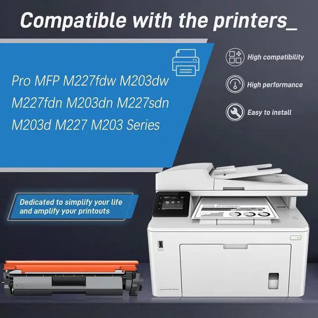 Alt view image 3 of 6 - Ennovor 30A Black Toner Cartridge Replacement for HP 30A Toner for Laser Pro MFP M227fdw M203dw M227fdn M203dn M227sdn M203d M227 M203 Series Printer (2 Pack, CF230A)