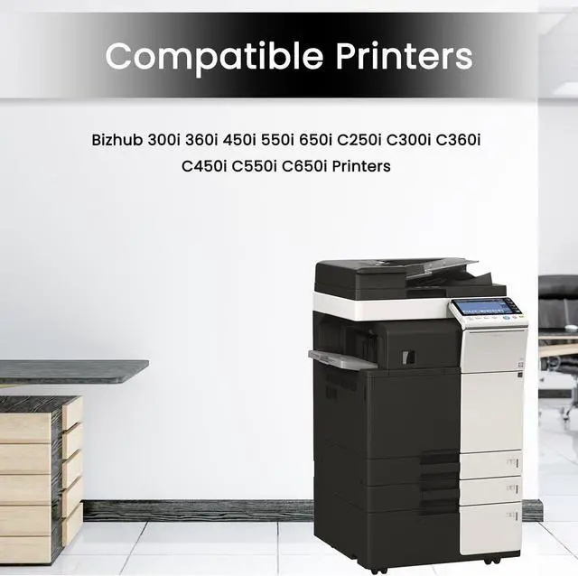 Alt view image 2 of 6 - TN-626 TN626 TN626K Toner Cartridge Replacement for Konica Minolta TN-626K TN626K ACV1130 Toner Works with Bizhub C450i Bizhub C550i Bizhub C650i Printers, 2 Pack TN626 Black Toner Cartridges