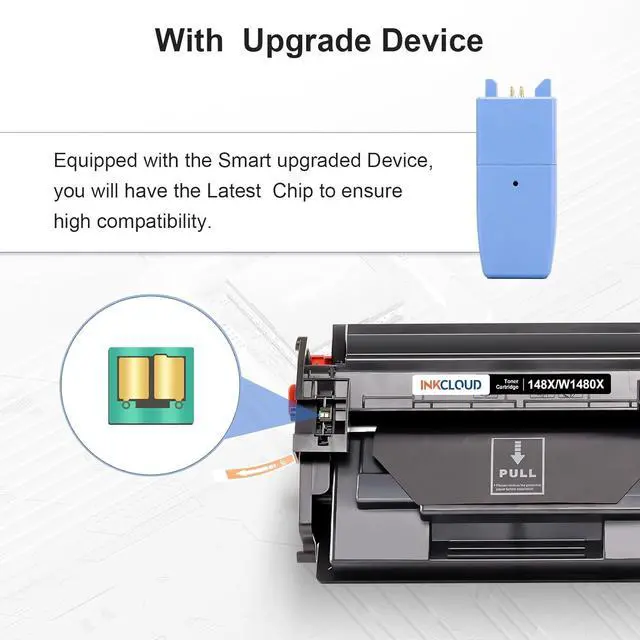 Alt view image 4 of 7 - Ennovor INKCLOUD 148X Black Toner Cartridges 2 Pack with Chip and Upgrade Device Compatible Replacement for 148A 148X W1480X for HP Pro MFP 4101fdw 4101fdn 4101dw, Pro 4001n 4001dn 4001dw