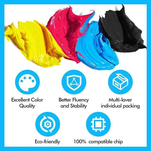 Alt view image 7 of 7 - Ennovor 72 Ink Cartridges Replacement for HP 72 Ink Cartridges Work with for DesignJet T770 T790 T795 T610 T620 T1100 T1120 T1200 T1300 T2300 Printers,Latest Upgrade (130-ml, 6-Pack)