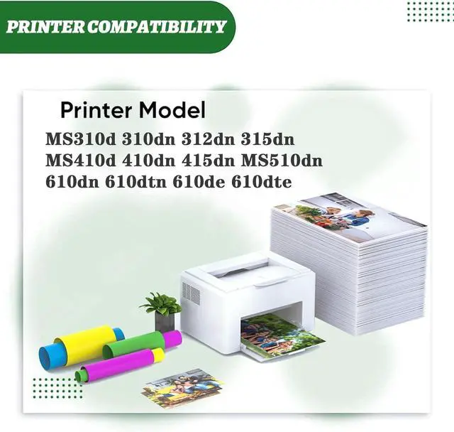 Alt view image 2 of 7 - Ennovor 50F0Z0E High Capacity Imaging Unit Compatible for Lexmark MS310d 310dn 312dn 315dn MS410d 410dn 415dn MS510dn 610dn 610dtn 610de 610dte Printers 1 Pack
