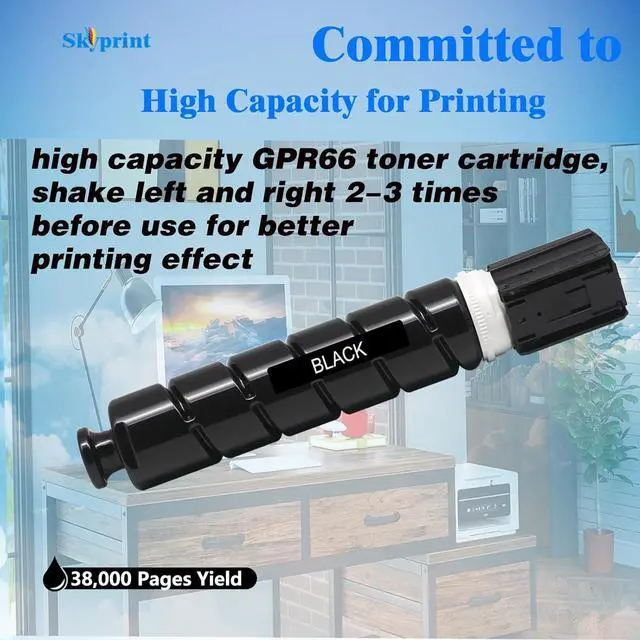 Alt view image 3 of 5 - Ennovor GPR66 GPR-66 Black Toner Cartridge High Capacity Replacement for Canon GPR 66 Toner Canon ImageRUNNER Advance DX 3926i DX 3935i DX 3930i 3926 3935 3930 Printer (5753C003AA)