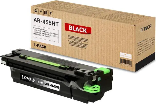Main image of Ennovor 1 Pack AR-455NT Black Toner Cartridge AR-455NT High Yield 36,000 Pages Compatible Sharp AR-M355N AR-M355U AR-M455N AR-M455U MX-M350N MX-M350U MX-M450N MX-M450U Printer
