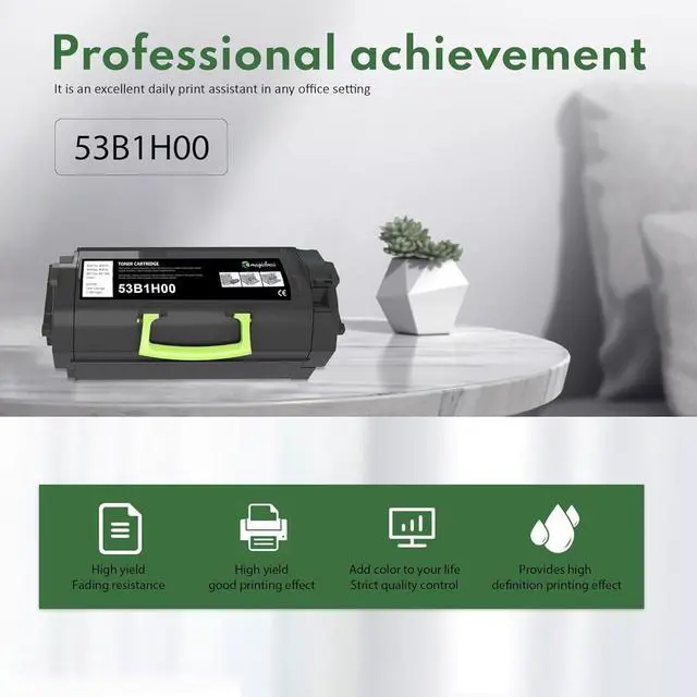 Alt view image 5 of 6 - Ennovor 53B1H00 High Yield Toner Cartridge (2-Black) Replacement for Lexmark 53B1H00 / 53B0HA0 Toner Cartridge for MS817dn, MS817n, MS818dn, MS818n, MX717de, MX718de Printer [25,500 Pages/Pack]