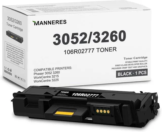 Phaser 3052/3260 WorkCentre 3215/3225 High Capacity Toner Cartridge (1-Pack, Black): 106R02777 Toner Cartridge Replacement for Xerox Phaser 3052 3260 WorkCentre 3215 3225 Printer, 3,500 Pages