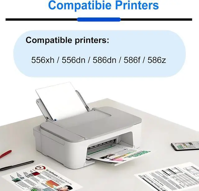 Alt view image 2 of 7 - Ennovor 981A XXL Cartridge Compatible Replacement for HP 981A XXL for HP OfficeJet Pro 556xh 556dn 586dn 586f Ink Cartridges11000 Pages of high Print Volume,Black*2