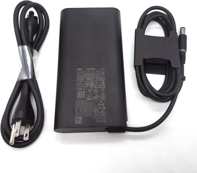 Alt view image 2 of 7 - Dell Laptop Charger 240W Watt Barrel 7.4mm tip GAN AC Power Adapter,Alienware M15 R7 X16 X17 R2 X15 R2 M17 R5 Charger, Black, LA240PM200