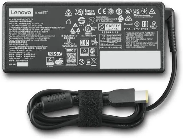 Alt view image 3 of 4 - Lenovo - 135W AC Laptop Adapter & Charger - Slim Tip - Compatible with IdeaPad Gaming, Legion, and Other Models - Model Number ADL135NDC3A