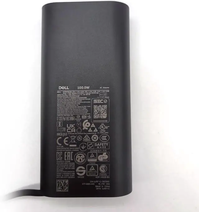 Alt view image 6 of 7 - Dell 100W Laptop Charger USB C Type C AC Adapter,Precision 3580 3580 3580 3581 Charger,Latitude 7640 5540 9440 AC Adapter,Inspiron 14 Plus 7430, Black, DA100PM220