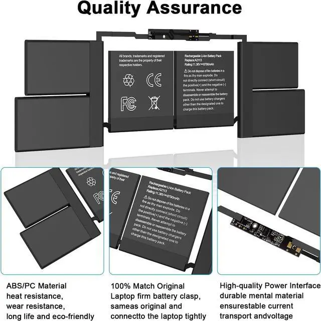 Alt view image 3 of 6 - A2113 Laptop Battery Replacement for Apple MacBook Pro Retina 16'' A2141 2019 Year Version EMC 3347 BTO/CTO MVVJ2xx/A MVVK2xx/A MVVL2xx/A MVVM2xx/A