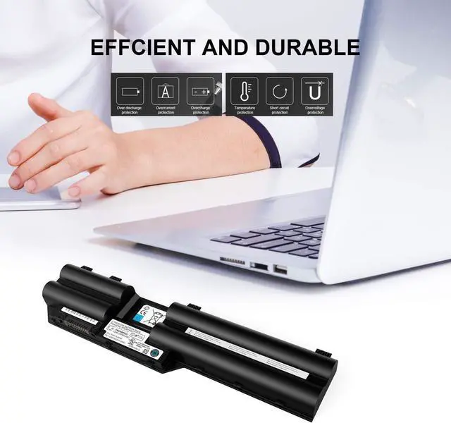Alt view image 2 of 7 - FPCBP373 Laptop Notebook Battery Compatible with Fujitsu LifeBook T732 T734 T902 FMVNBP222 Series 10.8V 72Wh 6700mAh
