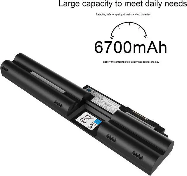 Alt view image 3 of 7 - FPCBP373 Laptop Notebook Battery Compatible with Fujitsu LifeBook T732 T734 T902 FMVNBP222 Series 10.8V 72Wh 6700mAh