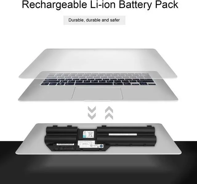 Alt view image 4 of 7 - FPCBP373 Laptop Notebook Battery Compatible with Fujitsu LifeBook T732 T734 T902 FMVNBP222 Series 10.8V 72Wh 6700mAh