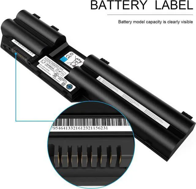 Alt view image 5 of 7 - FPCBP373 Laptop Notebook Battery Compatible with Fujitsu LifeBook T732 T734 T902 FMVNBP222 Series 10.8V 72Wh 6700mAh