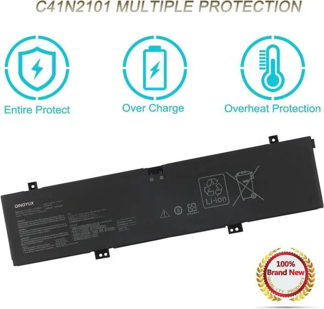 Alt view image 3 of 6 - New C41N2101 Laptop Battery Compatible with ASUS VivoBook Pro 15X OLED K6501ZM M6501RR ZenBook PRO 17 UM6702 UX6404 UX8402 G14 GA402 GA402R GA402RJ GA402NI GA402NJ Series Notebook