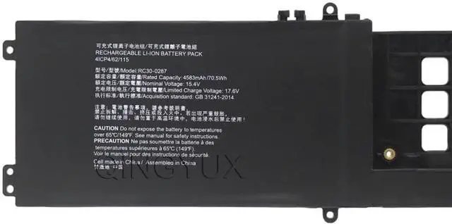 Alt view image 2 of 5 - RC30-0287 4ICP4/62/115 Laptop Battery Compatible with Razer Blade Pro 17 2019 2020 RTX 2060 2080 Max-Q RZ09-0287 RZ09-02876 RZ09-02877 RZ09-02878 RZ09-02876E92-R3U1 Series Notebook