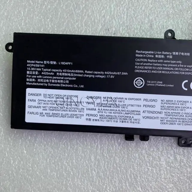 Alt view image 2 of 4 - L18D4PF1 L18M4PF1 5B10U65277 5B10U65276 5B10W67244 SB10W67267 Laptop Battery Compatible with Lenovo Yoga 9-15IMH5 82DE Ideapad Yoga C940-15IRH 81TE IdeaPad S740-15IRH Series