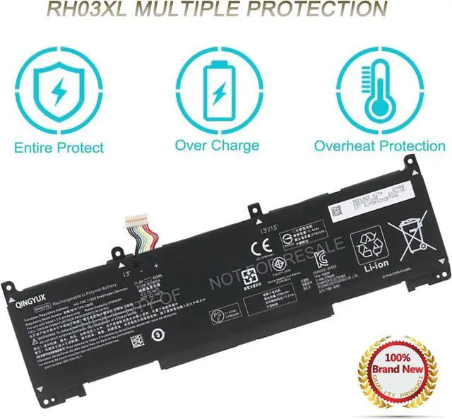 Alt view image 3 of 6 - RH03XL HSTNN-OB1T HSTNN-DB0B HSTNN-IB9P HSTNN-IB9Q Laptop Battery Compatible with HP ProBook 430 440 445 450 455 630 640 650 G8 ProBook 440 450 G10 EliteBook 640 645 655 G10 Series Notebook