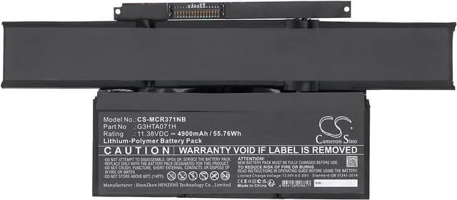 Alt view image 3 of 5 - Cameron Sino Battery for Surface Laptop Studio 1964, Surface Laptop Studio 1964 14. PN: G3HTA071H 4900mAh / 55.76Wh