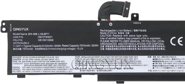 Alt view image 2 of 5 - L19C6P71 L19L6P71 5B10W13958 5B10W13959 Laptop Battery Compatible with Lenovo ThinkPad P15 P17 T15G G1 G2 Gen 1 2 Series Notebook