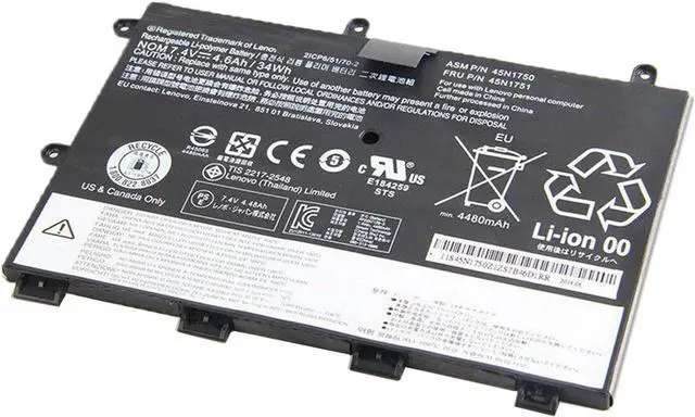Main image of 45N1750 45N1751 45N1748 45N1749 7.4V 34Wh 4600mAh Laptop Battery Compatible with Lenovo ThinkPad Yoga 11E 1st Gen Series Notebook