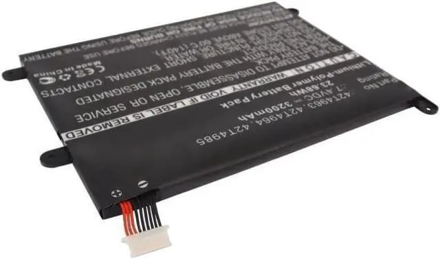 Alt view image 3 of 5 - Synergy Digital Tablet Battery, Compatible with Lenovo ThinkPad 1838-22U Tablet, (Li-Pol, 7.4V, 3200mAh) Ultra High Capacity, Replacement for Lenovo 42T4963 Battery