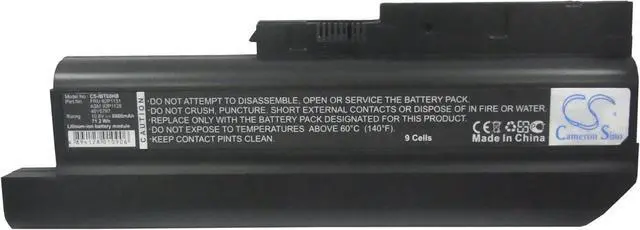 Alt view image 5 of 5 - HongQJY New Replacement Battery for ThinkPad R60, ThinkPad T61, ThinkPad T61p (6600mAh) 40Y6797, 92P1142, ASM 92P1138, FRU 92P1141