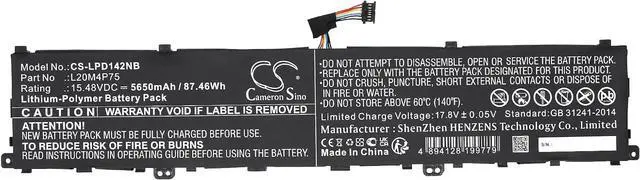 Alt view image 3 of 5 - HongQJY New Replacement Battery for ThinkPad P1 Gen 4 20Y30002IX, ThinkPad X1 Extreme Gen 5 21DE (5650mAh) 5B11B79217, L20M4P75, SB11B79215, SB11B79216