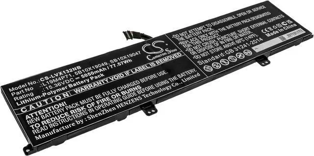 Main image of HongQJY New Replacement Battery for ThinkPad X1 Extreme Gen 3, ThinkPad X1 Extreme Gen3-20TLS (5050mAh) 5B10X19049, L19M4P71, SB10X19047