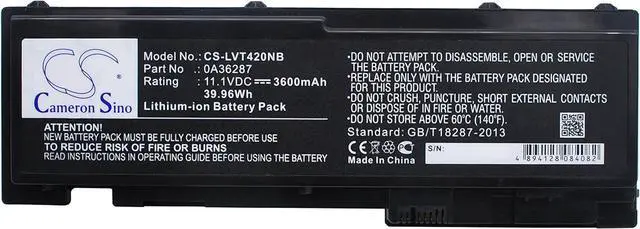 Main image of HongQJY New Replacement Battery for ThinkPad T420s, Thinkpad T420s 4171-A13, ThinkPad T420si (3600mAh) 0A36287, 0A36309, 42T4844, 42T4845, 42T4846, 42T4847, 45N1036, 45N1037, ASM 42T4846