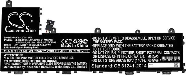 Alt view image 3 of 5 - AQQXING New Rechargeable Battery for ThinkPad Yoga 11e 5th Gen, TP 11e 5th Gen 20LN0005AU, TP 11e 5th Gen 20LN0006AU, Yoga 11E 5th (3650mAh) 01AV486, 01AV487, 5B10W13886, 5B10W13891, L17L3P54