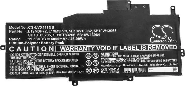 Alt view image 3 of 5 - Cameron Sino CS New Replacement Battery for ThinkPad X1 Nano, ThinkPad X1 Nano Gen 1-20UN000, ThinkPad X1 Nano-20UN002GGE, ThinkPad X1 Nano-20UN002UGE (4050mAh) 5B10W13962, 5B10W13963, 5B10W13964