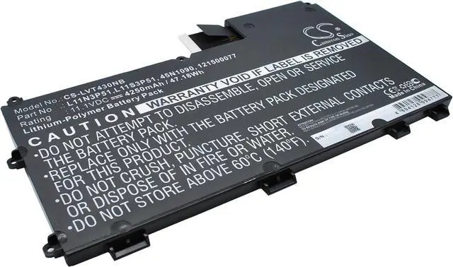 Alt view image 3 of 5 - Cameron Sino CS New Replacement Battery for 33511F9, 33511G0, 33511J4, ThinkPad T430u Ultrabook (4250mAh) 121500077, 3ICP7/64/84, 45N1088, 45N1089, 45N1090, 45N1091, ASM 45N1090