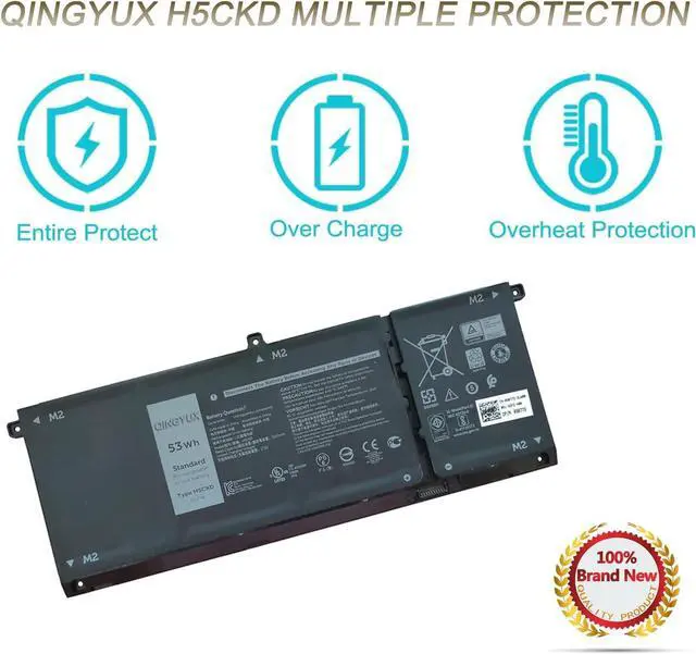 Alt view image 3 of 7 - H5CKD 07T8CD 0TXD03 09077G JK6Y6 Lapotp Battery Compatible with Dell Latitude 3410 3510 Vostro 5300 5401 5501 Inspiron 5300 5401 5408 5501 5508 5400 7405 7300 7500 2-in-1 Series