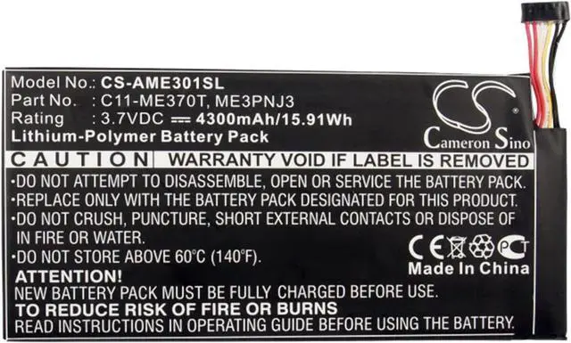 Alt view image 4 of 5 - VINTRONS 4300mAh Replacement Battery for ASUS 0B200-00120100M-A1A1A-219-17QE, ME3PNJ3
