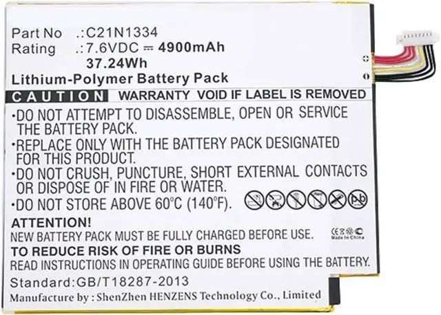 Main image of Synergy Digital Tablet Battery, Compatible with Asus T200TA-CP019P Tablet, (Li-Pol, 7.6V, 4900mAh) Ultra High Capacity, Replacement for Asus 0B200-00870000, 0B200-00870200, 0B200-00870300 Battery