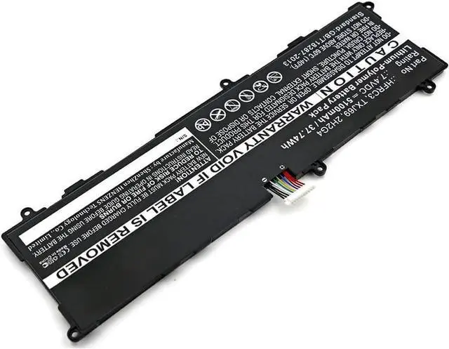 Alt view image 2 of 3 - Synergy Digital Tablet Battery, Compatible with Dell 2H2G4 Tablet, (Li-Pol, 7.4V, 5100mAh) Ultra High Capacity, Replacement for Dell 2H2G4, 2H2G4 21CP5/63/105, HFRC3, TXJ69 Battery