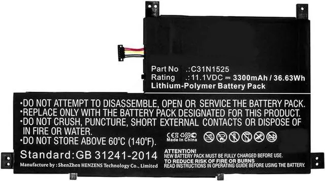 Main image of Synergy Digital Tablet Battery, Compatible with Asus 0B200-01930000 Tablet, (Li-Pol, 11.1V, 3300mAh) Ultra High Capacity, Replacement for Asus 0B200-01930000, C31N1525 Battery