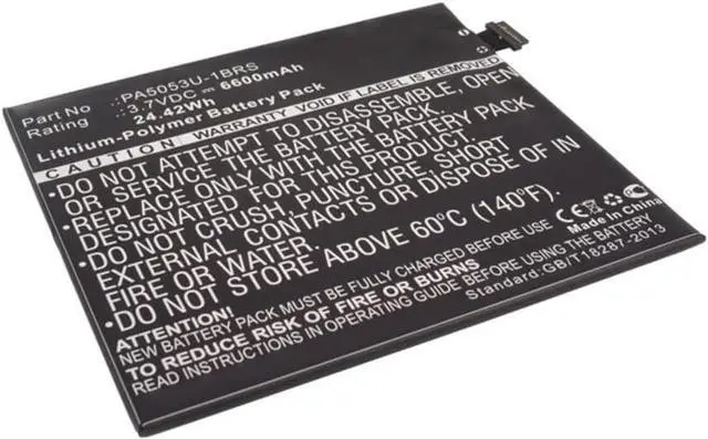 Alt view image 2 of 5 - Synergy Digital Tablet Battery, Compatible with Toshiba Excite 10LE Tablet, (Li-Pol, 3.7V, 6600mAh) Ultra High Capacity, Replacement for Toshiba PA5053U-1BRS Battery