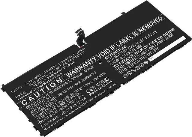 Alt view image 2 of 4 - Synergy Digital Tablet Battery, Compatible with Lenovo ThinkPad X1 3rd Tablet, (Li-Pol, 7.72V, 5050mAh) Ultra High Capacity, Replacement for Lenovo L16L4P91 Battery