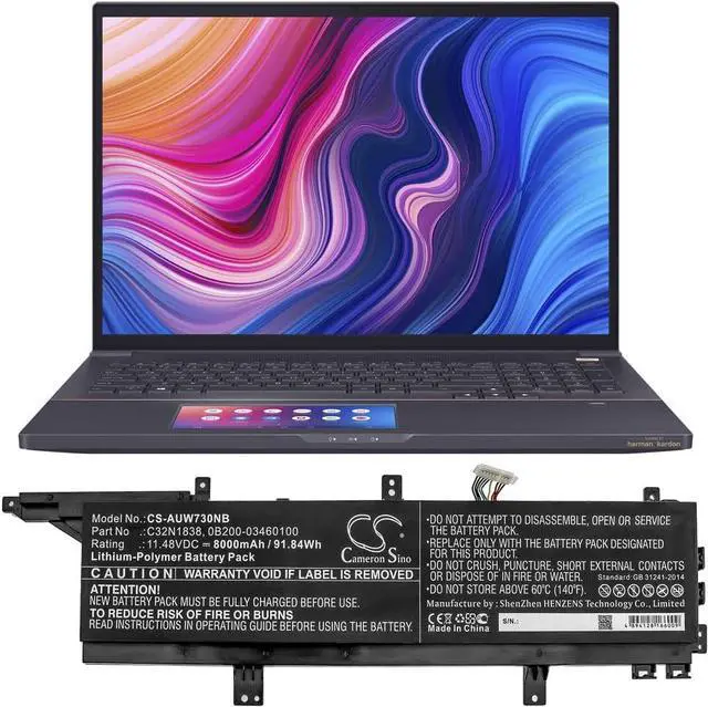 Alt view image 5 of 5 - Cameron Sino New 8000mAh / 91.84WhReplacement Battery Fit for Asus ProArt StudioBook Pro X W730G5 etc
